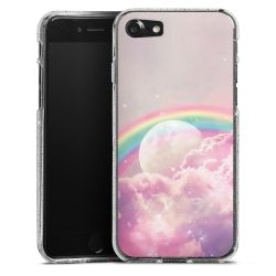 Silikon Glitter Case transparent-silber