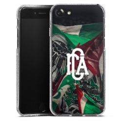 Silikon Glitter Case transparent-silber