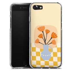 Silikon Glitter Case transparent-silber