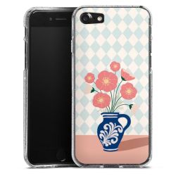 Silikon Glitter Case transparent-silber