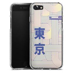 Silikon Glitter Case transparent-silber