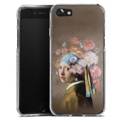 Silikon Glitter Case transparent-silber