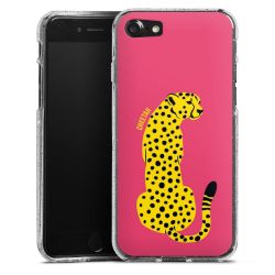 Silikon Glitter Case transparent-silber