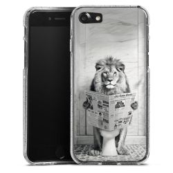 Silikon Glitter Case transparent-silber