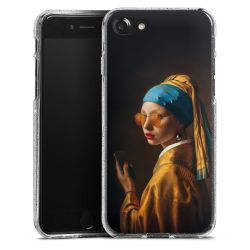 Silikon Glitter Case transparent-silber