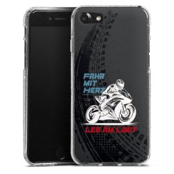 Silikon Glitter Case transparent-silber