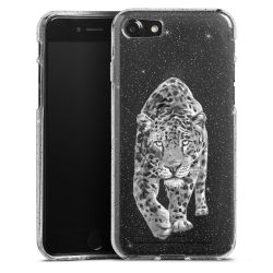 Silikon Glitter Case transparent-silber