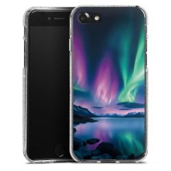 Silikon Glitter Case transparent-silber