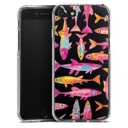 Silikon Glitter Case transparent-silber