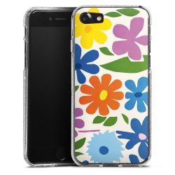 Silikon Glitter Case transparent-silber