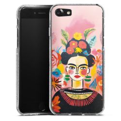 Silikon Glitter Case transparent-silber