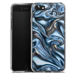 Silikon Glitter Case transparent-silber