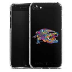 Silikon Glitter Case transparent-silber