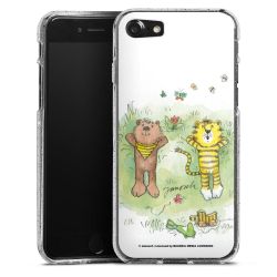 Silikon Glitter Case transparent-silber