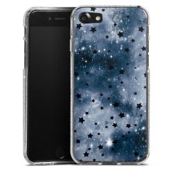 Silikon Glitter Case transparent-silber