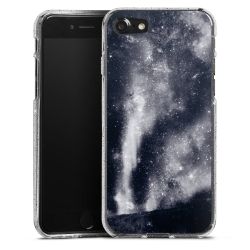 Silikon Glitter Case transparent-silber