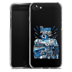 Silikon Glitter Case transparent-silber