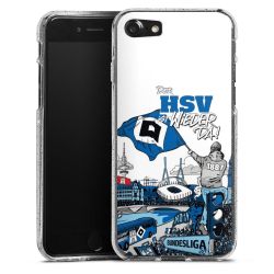 Silikon Glitter Case transparent-silber