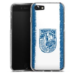 Silikon Glitter Case transparent-silber