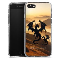 Silikon Glitter Case transparent-silber