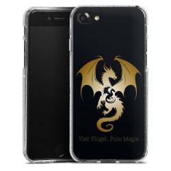 Silikon Glitter Case transparent-silber