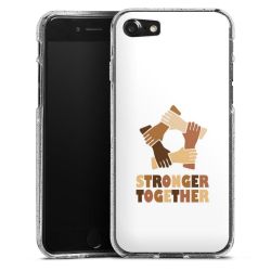 Silikon Glitter Case transparent-silber