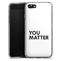 Silikon Glitter Case transparent-silber