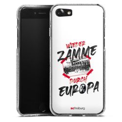 Silikon Glitter Case transparent-silber