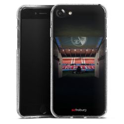 Silikon Glitter Case transparent-silber