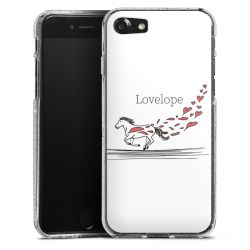 Silikon Glitter Case transparent-silber