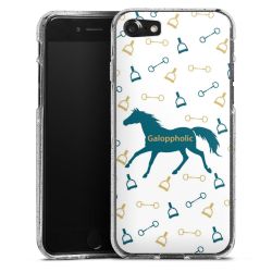 Silikon Glitter Case transparent-silber