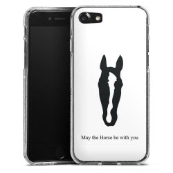 Silikon Glitter Case transparent-silber