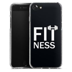 Silikon Glitter Case transparent-silber