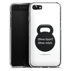 Silikon Glitter Case transparent-silber