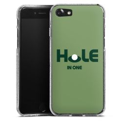 Silikon Glitter Case transparent-silber