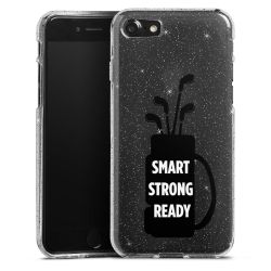 Silikon Glitter Case transparent-silber