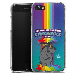 Silikon Glitter Case transparent-silber