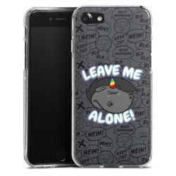 Silikon Glitter Case transparent-silber