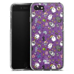 Silikon Glitter Case transparent-silber