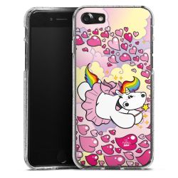 Silikon Glitter Case transparent-silber