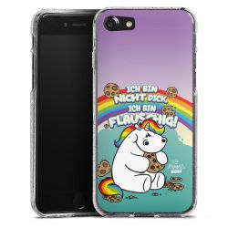 Silikon Glitter Case transparent-silber