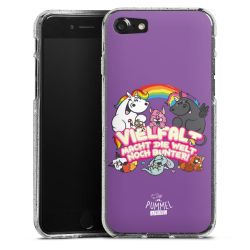 Silikon Glitter Case transparent-silber