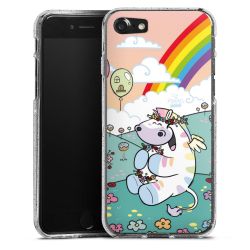 Silikon Glitter Case transparent-silber