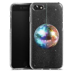 Silikon Glitter Case transparent-silber