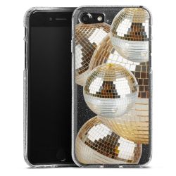 Silikon Glitter Case transparent-silber