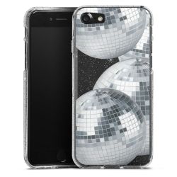 Silikon Glitter Case transparent-silber