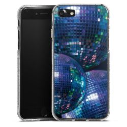 Silikon Glitter Case transparent-silber