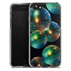 Silikon Glitter Case transparent-silber