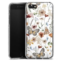 Silikon Glitter Case transparent-silber