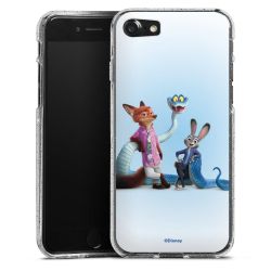 Silikon Glitter Case transparent-silber